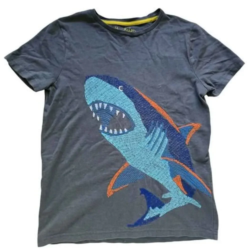 MINI BODEN Shark Embroidered Tshirt Boys 11-12Y